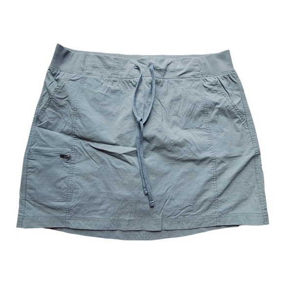 Eddie Bauer Pants - Eddie Bauer Travex Skort Womens Large "Olive" Gray Blue Hiking Travel Active